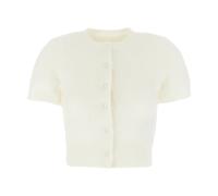 Maison Margiela - Cropped Cardigan - Femme - Pulls - Blanc - Taille: 36 FR