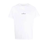 Maison Margiela - Distorted Logo T-shirt - Homme - Tops - Blanc - Taille: L