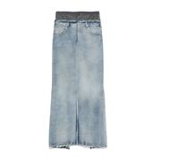 Maison Margiela - Élégante Maxi Jupe - Femme - Jupes - Bleu - Taille: 34 FR