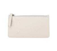 Maison Margiela, Femme, Accessoires, Beige, Taille: ONE Size Portefeuille en Cuir Beige avec Fermeture Éclair et Emplacements pour Cartes
