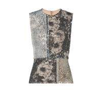 Maison Margiela - Sequin Floral Top - Femme - Tops - Gris - Taille: 38 FR