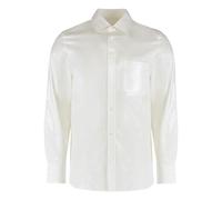 Maison Margiela - Foiled Cotton Poplin Shirt - Homme - Chemises - Blanc - Taille: M