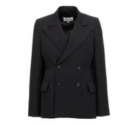 Maison Margiela - Four-Stitch Wool Blazer - Femme - Vestes - Noir - Taille: 48 FR