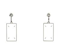 Maison Margiela - Four Stitches Pendant Earrings - Femme - Accessoires - Gris - Taille: ONE Size