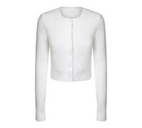 Maison Margiela - Gilet Cardigan Blanc en Angora - Femme - Pulls - Blanc - Taille: 36 FR