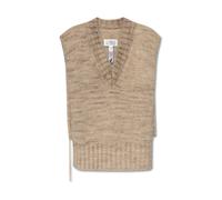 Maison Margiela - Gilet en laine - Femme - Pulls - Beige - Taille: 40 FR