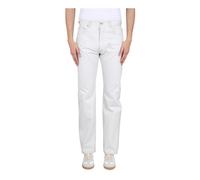 Maison Margiela, Homme, Jeans, Blanc, Taille: W33 Jeans Slim Fit avec Bande Teinte Contrastée