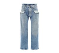 Maison Margiela - Jean Droit Avec Poches Contrastées - Femme - Jeans - Bleu - Taille: 38 FR