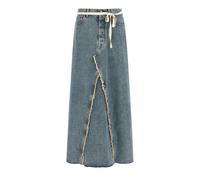 Maison Margiela - Jupe en jean à bord franc - Femme - Jupes - Bleu - Taille: 36 FR