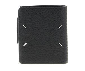 Maison Margiela - Leather Flap Wallet - unisex - Accessoires - Noir - Taille: ONE Size