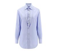 Maison Margiela - Chemise Oversize en Coton - Femme - Blouses et Chemises - Bleu - Taille: 36 FR