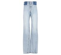 Maison Margiela - Pantalon en jean bicolore - Femme - Jeans - Bleu - Taille: 36 FR