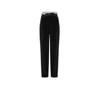 Maison Margiela - Pleated Pantalons - Femme - Pantalons - Noir - Taille: 36 FR
