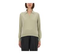 Maison Margiela - Polo Knit Top - Femme - Pulls - Vert - Taille: 44 FR