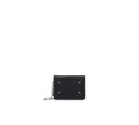 Maison Margiela - Portefeuille en Cuir Noir avec Chaîne et Porte-Clés - Homme - Accessoires - Noir - Taille: ONE Size