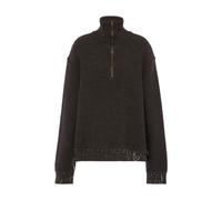 Maison Margiela - Pull En Laine À Demi-Fermeture Éclair - Femme - Pulls - Brun - Taille: 42 FR
