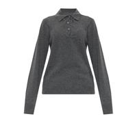 Maison Margiela - Pull Polo Col Drapé en Laine - Femme - Pulls - Gris - Taille: 40 FR