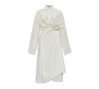 Maison Margiela - Robe Chemise Drapée - Femme - Robes - Beige - Taille: 38 FR