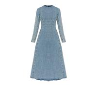 Maison Margiela - Robe Midi en Denim - Femme - Robes - Bleu - Taille: 36 FR