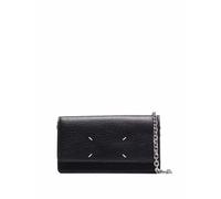 Maison Margiela - Sac à rabat en cuir - Femme - Sacs - Noir - Taille: ONE Size