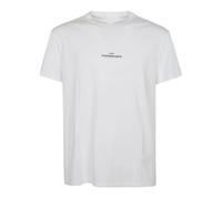 Maison Margiela - Distorted Logo T-Shirt - Homme - Tops - Blanc - Taille: M