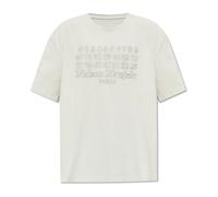 Maison Margiela - T-shirt Logo Numérique - Homme - Tops - Gris - Taille: M