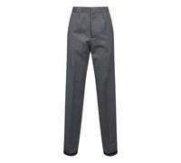 Maison Margiela - Tailored Wool Pantalons - Femme - Pantalons - Gris - Taille: 32 FR