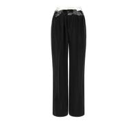 Maison Margiela - Taped Fluid Cupro Pants - Femme - Pantalons - Noir - Taille: 38 FR