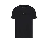 Maison Margiela - T-shirt avec logo déformé - Homme - Tops - Noir - Taille: S