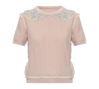 Maison Margiela - Top en laine à effet vintage - Femme - Pulls - Rose - Taille: 38 FR
