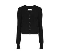 Maison Margiela - Wool V-neck Cardigan - Femme - Pulls - Noir - Taille: 44 FR