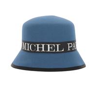 Maison Michel - Chapeau Cloche en Feutre de Lapin Bleu Denim - Femme - Accessoires - Bleu - Taille: M