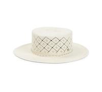 Maison Michel, Femme, Accessoires, Beige, Taille: L Kiki Beads Hat