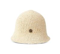 Maison Michel, Femme, Accessoires, Beige, Taille: ONE Size Chapeau à plaque logo