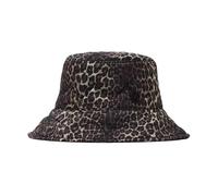 Maison Michel, Femme, Accessoires, Noir, Taille: S Chapeau Seau Imprimé Panthère avec Logo