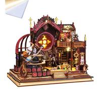 Maison miniature 3D avec éclairage LED, kit de bricolage Diorama, décoration de table, cadeau pour les loisirs créatifs, anniversaire, Noël