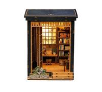 Maison miniature artisanale DIY - Kit petite maison de livres en bois, décoration de table de style japonais, ensemble de construction amusant pour adolescents, amateurs de loisirs, collezion