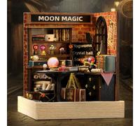 Maison miniature DIY, artisanat fait main, boutique de scène micro, modèle d'assemblage Taille Unique,L'heure du dessert,Magie de la lune,Convoyeur alimentaire,Rencontre autour d'un thé l'après-midibo