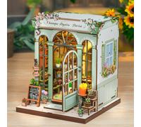 Maison Miniature Fleuriste Champs-Élysées DIY - 199 pièces et éclairage LED