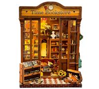 Maison Miniature Kit DIY Book Nook Librairie Vintage Bois éclairage LED