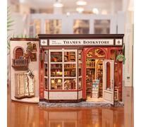 Maison Miniature Librairie Thames DIY - 343 pièces et éclairage LED