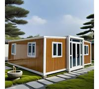 Maison moderne pliable préfabriquée de 6,1 m/12 m, maisons modulaires mobiles personnalisables à vendre avec 2 à 4 chambres, cuisine et salle de bain extensibles pour adultes
