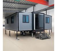Maison modulaire en acier préfabriquée extensible de 12,2 m/6,1 m, maison de conteneur portable à vendre, maison mobile moderne personnalisable, idéale pour un usage résidentiel ou commercial