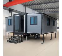 Maison modulaire en acier préfabriquée extensible de luxe de 12,2 m/6,1 m, villa mobile moderne portable, maison de conteneur personnalisable à vendre, idéale pour un usage résidentiel et commercial