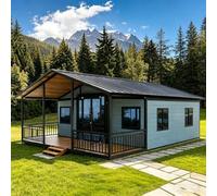 Maison modulaire pliable prête à vivre | Petite maison préfabriquée de luxe pour adultes avec intérieur élégant pour un complexe, une arrière-cour ou un salon
