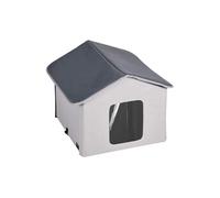 VEVOR Maison Chat Chauffante, Niche Chat Extérieur avec Coussin Chauffant, Température Réglable, Minuterie, Abri Hiver pour Chats Pliable en Tissu Oxford 600D Confortable pour Rester au Chaud, Gris, M