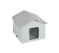 VEVOR Maison Niche Chat Chauffante Extérieur Pliable Coussin Chauffant Vert M