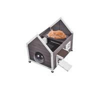 Maison Niche Chat En Bois Deux Niveaux Pour Chats Equipé D'une Fenêtre 59x65x92cm