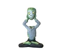 Maison Ornements extérieurs Artisanat petit pot de fleur en forme de pot de fleur en résine Pots intérieurs pour la décoration de la maison Sculpture décorative Halloween 1 (Vert armée, One Size)