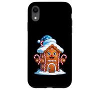 Maison Pain d’Épices Joyeuse avec Bonnet Neige et Sucreries Coque pour iPhone XR